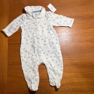 Baby Gap First Favorites Infant Blue Bows Footie Sleeper 0-3M NWT